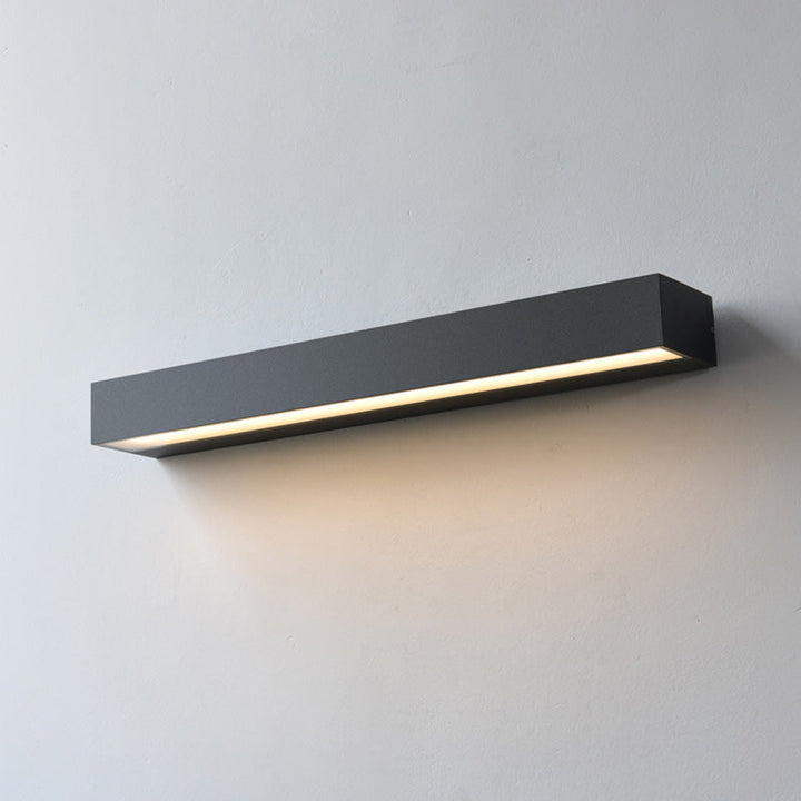 Moderne Minimalistisk Rektangulær Bar Vanntett Aluminium LED Vegglampe For Hage | Luvikno