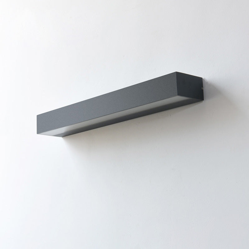 Moderne Minimalistisk Rektangulær Bar Vanntett Aluminium LED Vegglampe For Hage | Luvikno