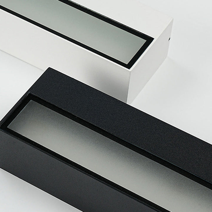 Moderne Minimalistisk Rektangulær Bar Vanntett Aluminium LED Vegglampe For Hage | Luvikno
