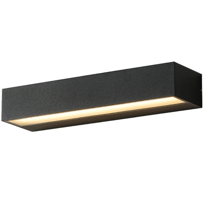 Moderne Minimalistisk Rektangulær Bar Vanntett Aluminium LED Vegglampe For Hage | Luvikno