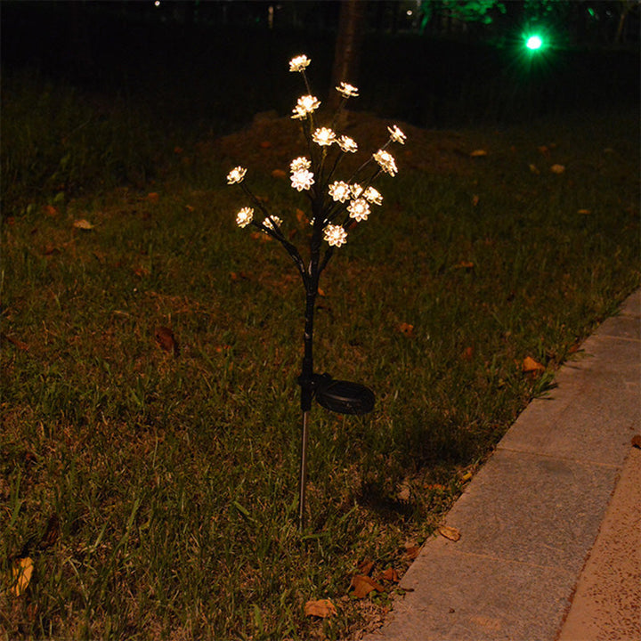Moderne Art Deco Kirsebærblomst Lotus Plast LED Utendørs Bakke Plug Light For Hage | Luvikno