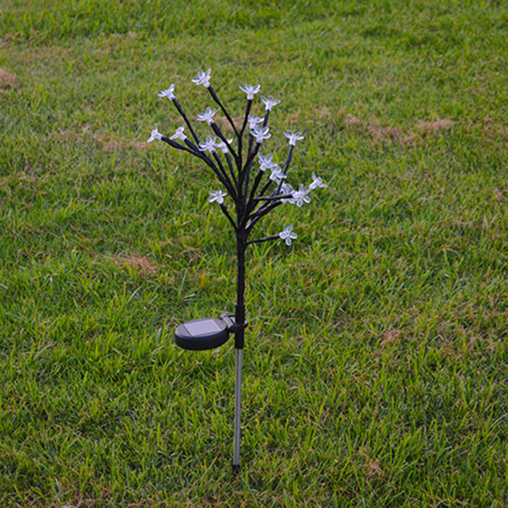 Moderne Art Deco Kirsebærblomst Lotus Plast LED Utendørs Bakke Plug Light For Hage | Luvikno