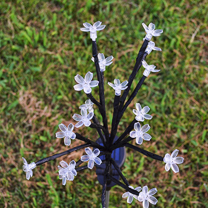 Moderne Art Deco Kirsebærblomst Lotus Plast LED Utendørs Bakke Plug Light For Hage | Luvikno
