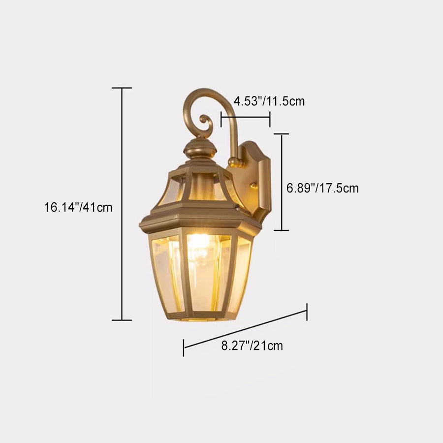 Moderne Nordisk Rund Court Vanntett Glass Hardware 1-Lys Vegglampe For Utendørs Patio | Luvikno