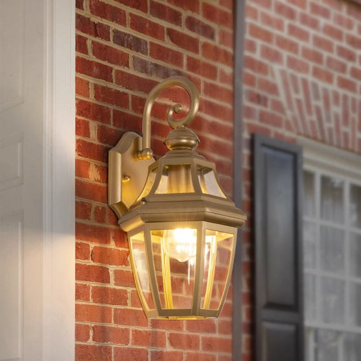 Moderne Nordisk Rund Court Vanntett Glass Hardware 1-Lys Vegglampe For Utendørs Patio | Luvikno