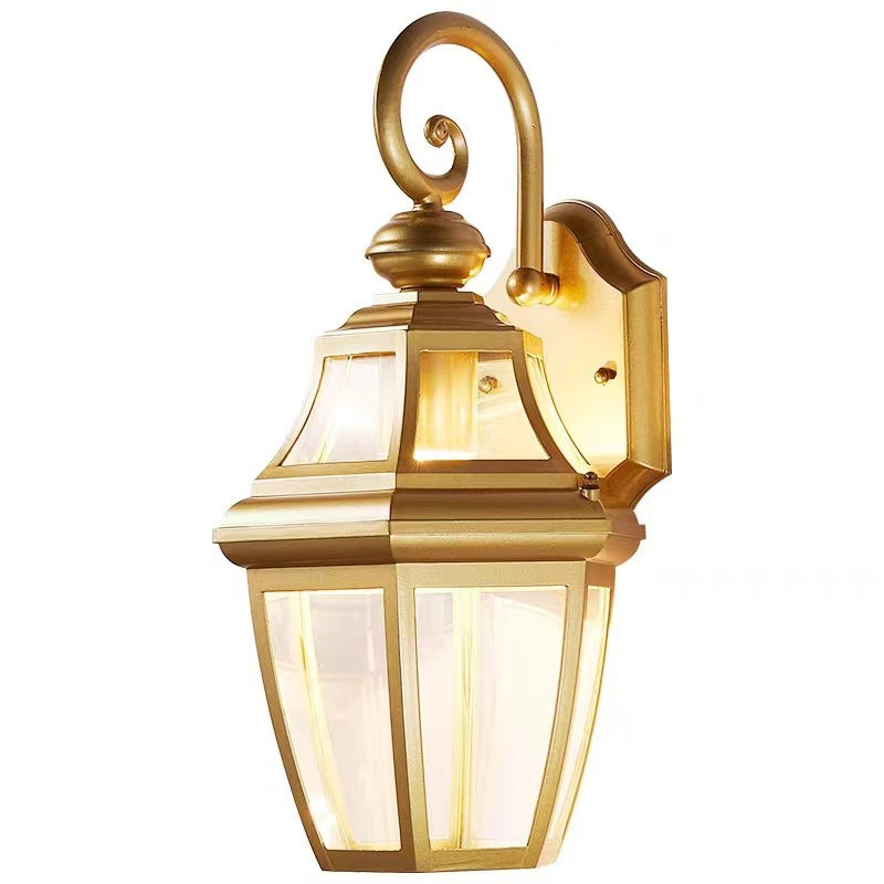 Moderne Nordisk Rund Court Vanntett Glass Hardware 1-Lys Vegglampe For Utendørs Patio | Luvikno