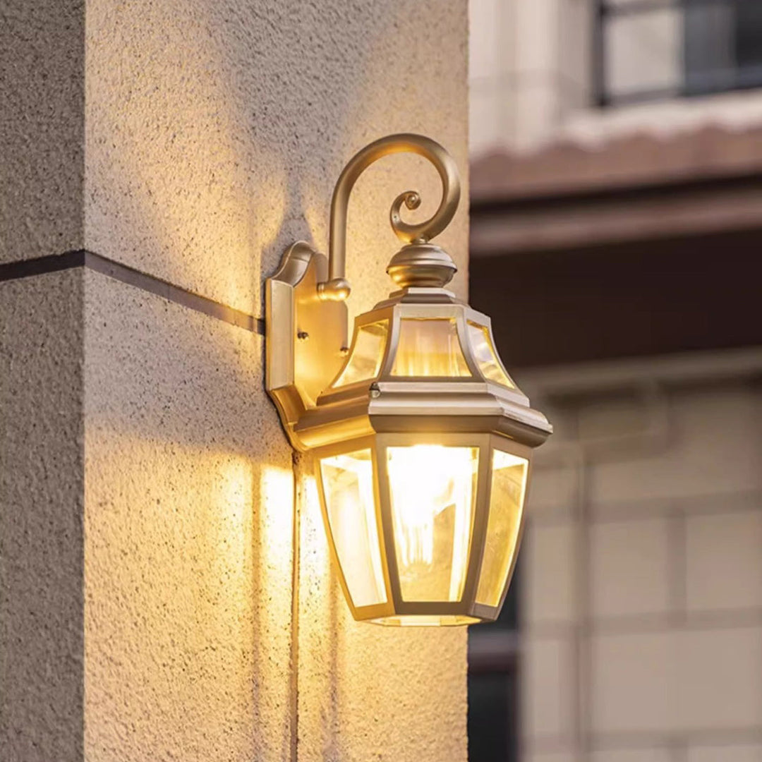 Moderne Nordisk Rund Court Vanntett Glass Hardware 1-Lys Vegglampe For Utendørs Patio | Luvikno