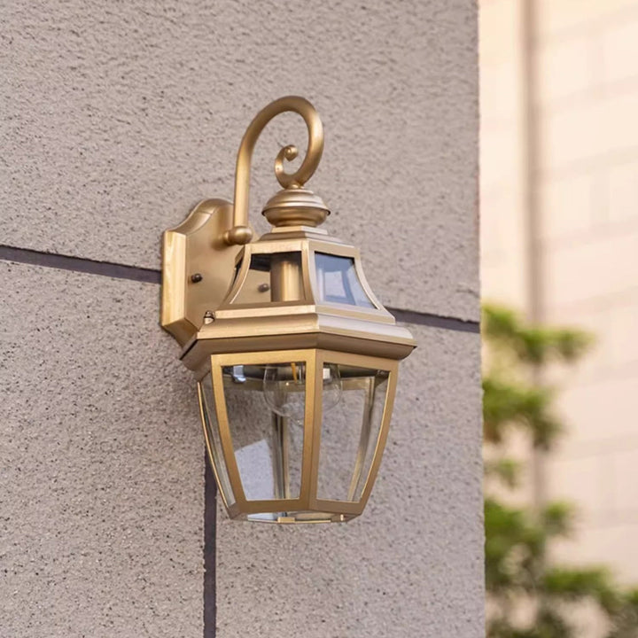 Moderne Nordisk Rund Court Vanntett Glass Hardware 1-Lys Vegglampe For Utendørs Patio | Luvikno