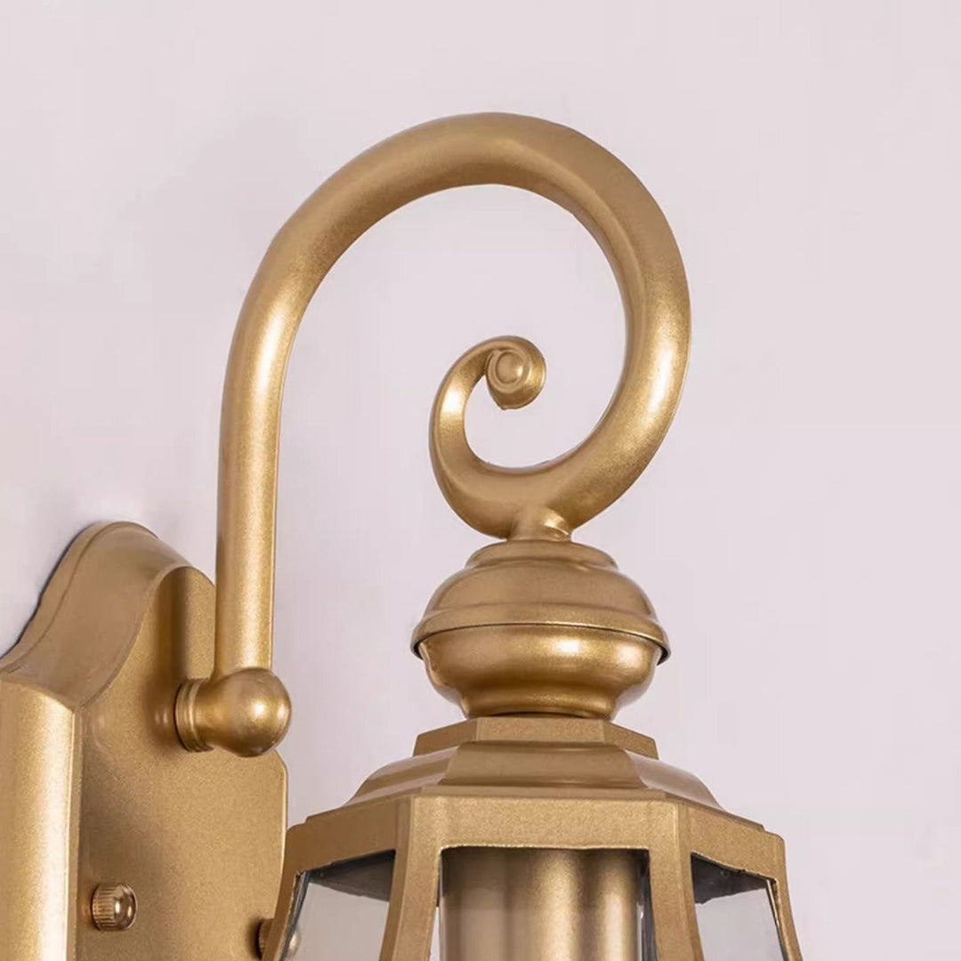 Moderne Nordisk Rund Court Vanntett Glass Hardware 1-Lys Vegglampe For Utendørs Patio | Luvikno