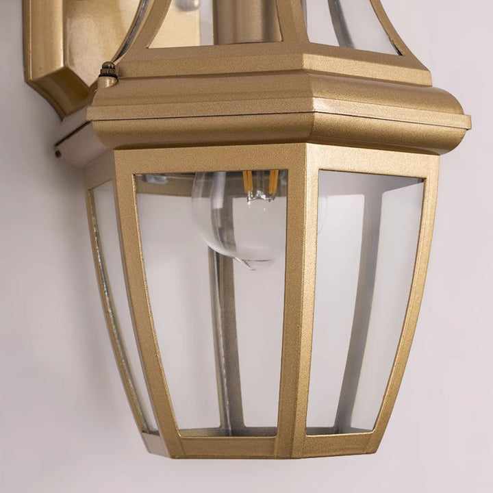 Moderne Nordisk Rund Court Vanntett Glass Hardware 1-Lys Vegglampe For Utendørs Patio | Luvikno