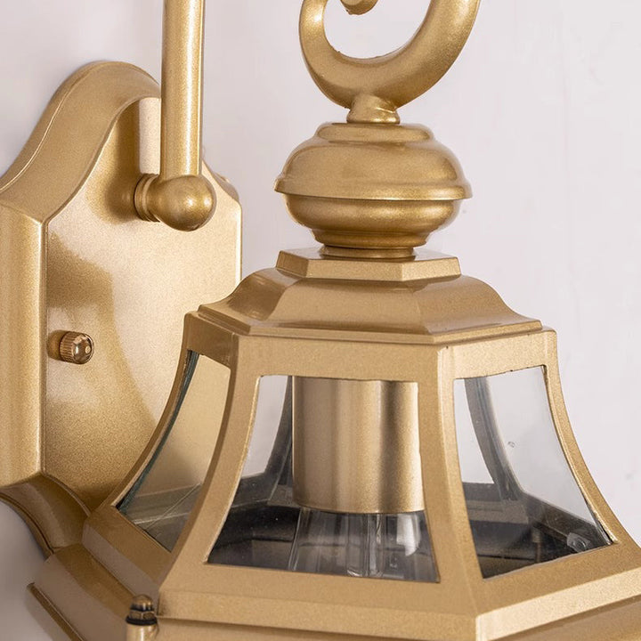 Moderne Nordisk Rund Court Vanntett Glass Hardware 1-Lys Vegglampe For Utendørs Patio | Luvikno