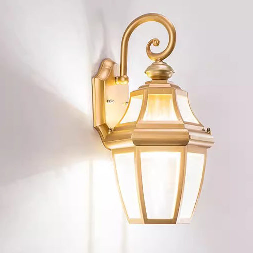 Moderne Nordisk Rund Court Vanntett Glass Hardware 1-Lys Vegglampe For Utendørs Patio | Luvikno