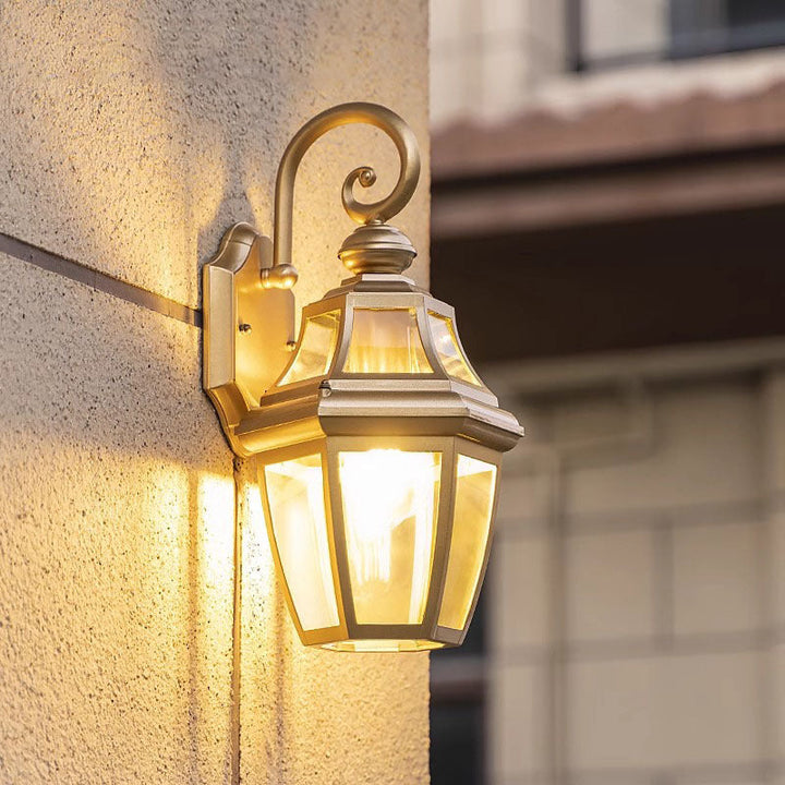Moderne Nordisk Rund Court Vanntett Glass Hardware 1-Lys Vegglampe For Utendørs Patio | Luvikno