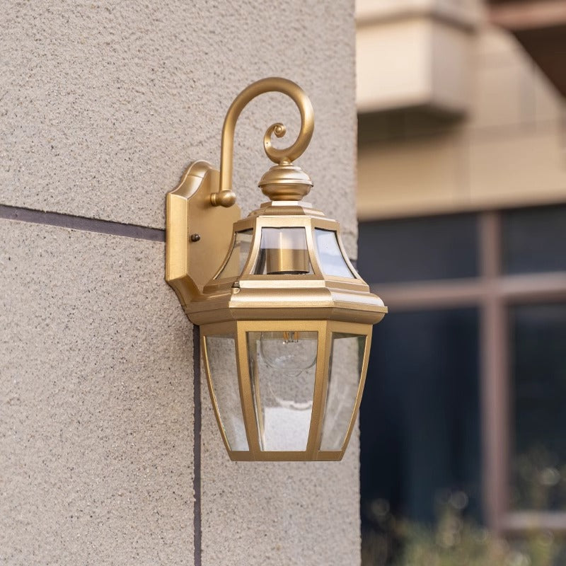 Moderne Nordisk Rund Court Vanntett Glass Hardware 1-Lys Vegglampe For Utendørs Patio | Luvikno