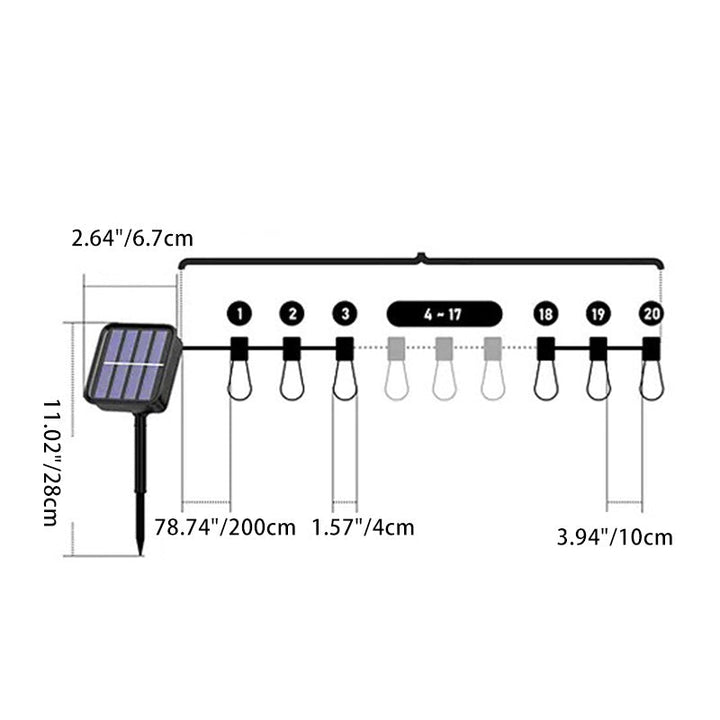 Moderne Minimalistisk Rund Lang Linie Glass Jern LED Lyskjede For Hage | Luvikno