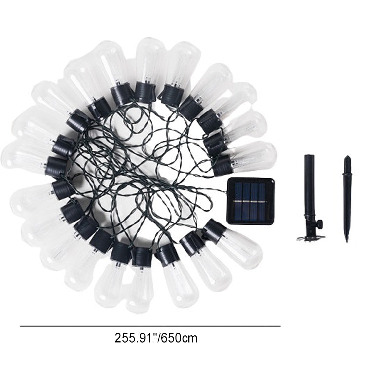 Moderne Minimalistisk Rund Lang Linie Glass Jern LED Lyskjede For Hage | Luvikno