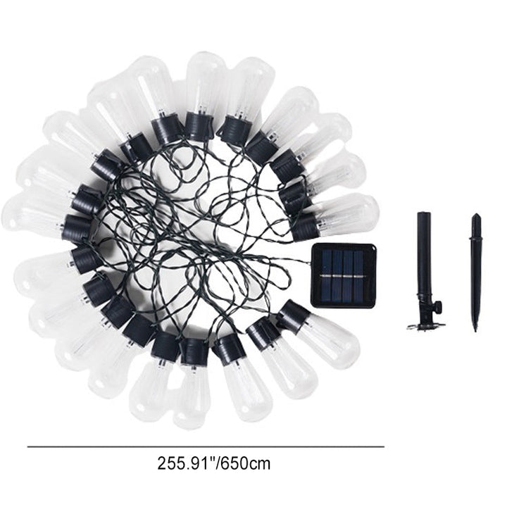 Moderne Minimalistisk Rund Lang Linie Glass Jern LED Lyskjede For Hage | Luvikno