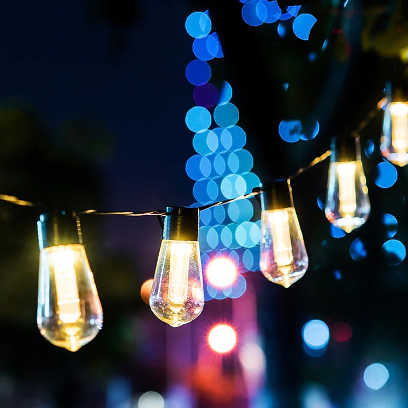 Moderne Minimalistisk Rund Lang Linie Glass Jern LED Lyskjede For Hage | Luvikno