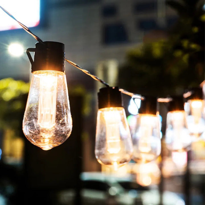Moderne Minimalistisk Rund Lang Linie Glass Jern LED Lyskjede For Hage | Luvikno