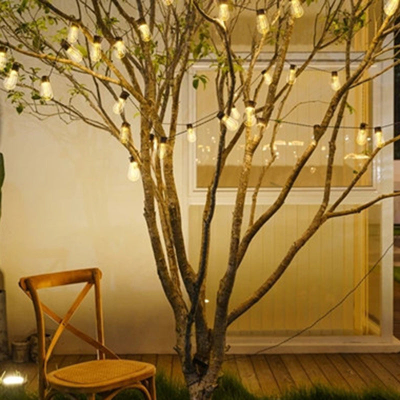 Moderne Minimalistisk Rund Lang Linie Glass Jern LED Lyskjede For Hage | Luvikno