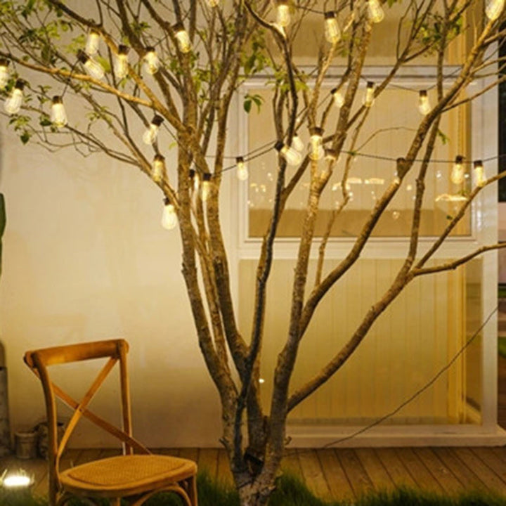 Moderne Minimalistisk Rund Lang Linie Glass Jern LED Lyskjede For Hage | Luvikno