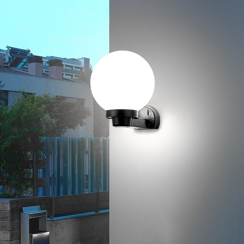 Moderne Enkelhet Blomst Kegle Firkantet Sylinder Ball Akryl ABS Jern 1-Lys Vegglampe For Utendørs Patio | Luvikno