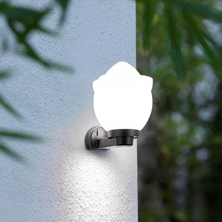 Moderne Enkelhet Blomst Kegle Firkantet Sylinder Ball Akryl ABS Jern 1-Lys Vegglampe For Utendørs Patio | Luvikno