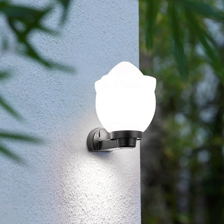 Moderne Enkelhet Blomst Kegle Firkantet Sylinder Ball Akryl ABS Jern 1-Lys Vegglampe For Utendørs Patio | Luvikno