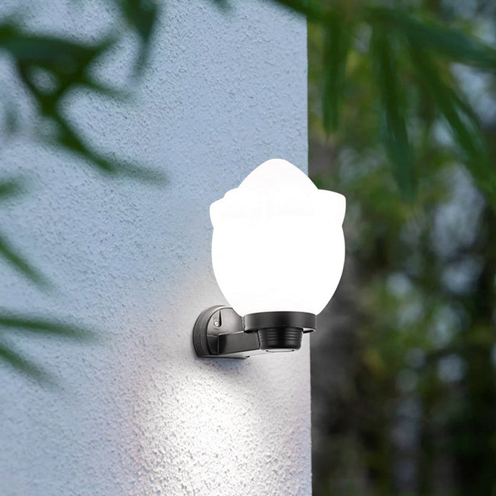 Moderne Enkelhet Blomst Kegle Firkantet Sylinder Ball Akryl ABS Jern 1-Lys Vegglampe For Utendørs Patio | Luvikno