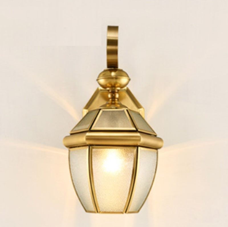 Moderne Skandinavisk Sekskantet Rund Firkantet Glass Messing 1/3 Lys Vegglampe For Hage | Luvikno