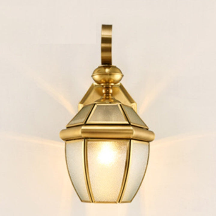 Moderne Skandinavisk Sekskantet Rund Firkantet Glass Messing 1/3 Lys Vegglampe For Hage | Luvikno