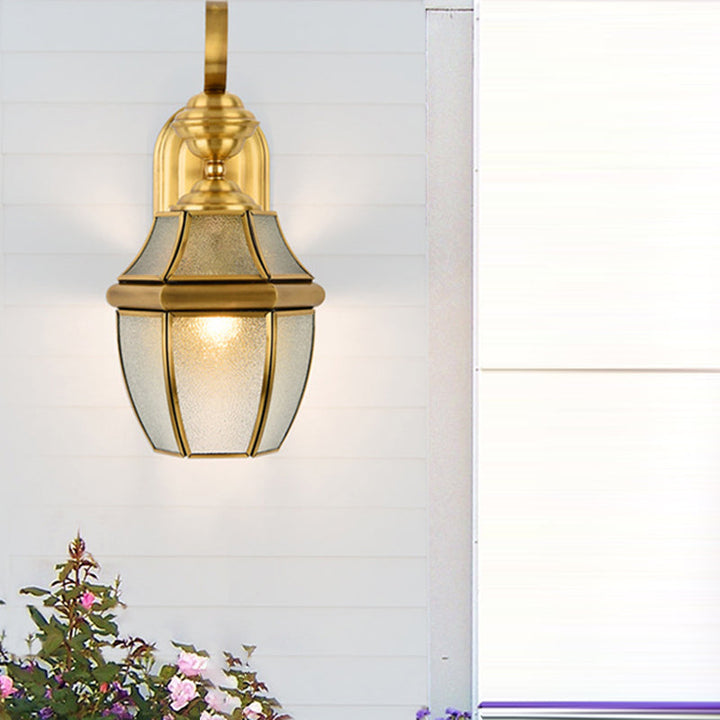 Moderne Skandinavisk Sekskantet Rund Firkantet Glass Messing 1/3 Lys Vegglampe For Hage | Luvikno
