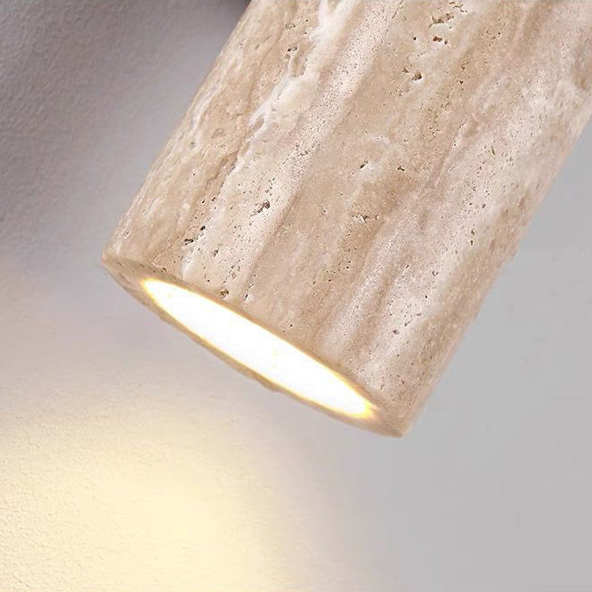 Luvikno | Nordivea Travertin Vegglampe | Skandinavisk Design | 2-Lys | Tre & Travertin