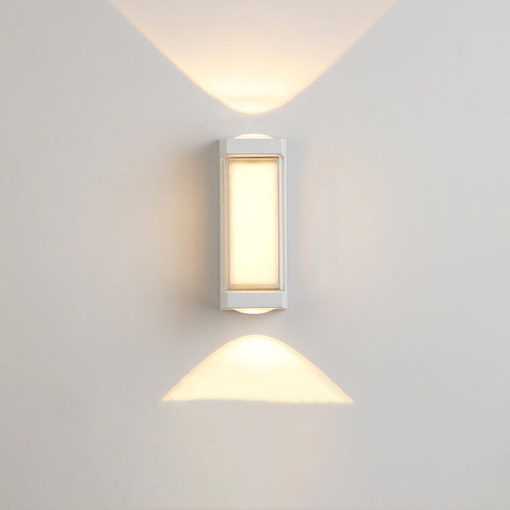 Moderne Enkelhet Rektangulær Rund Diamond PC Aluminium LED Vegglampe For Hage | Luvikno