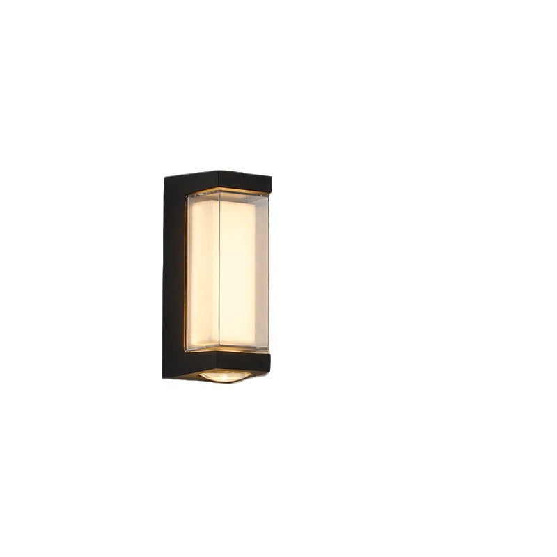 Moderne Enkelhet Rektangulær Rund Diamond PC Aluminium LED Vegglampe For Hage | Luvikno