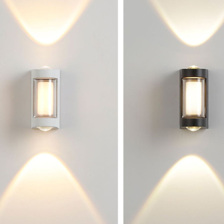 Moderne Enkelhet Rektangulær Rund Diamond PC Aluminium LED Vegglampe For Hage | Luvikno