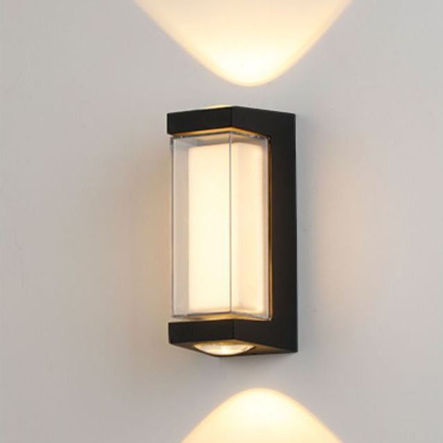 Moderne Enkelhet Rektangulær Rund Diamond PC Aluminium LED Vegglampe For Hage | Luvikno