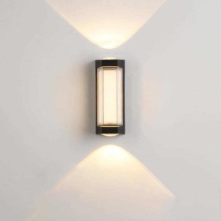 Moderne Enkelhet Rektangulær Rund Diamond PC Aluminium LED Vegglampe For Hage | Luvikno