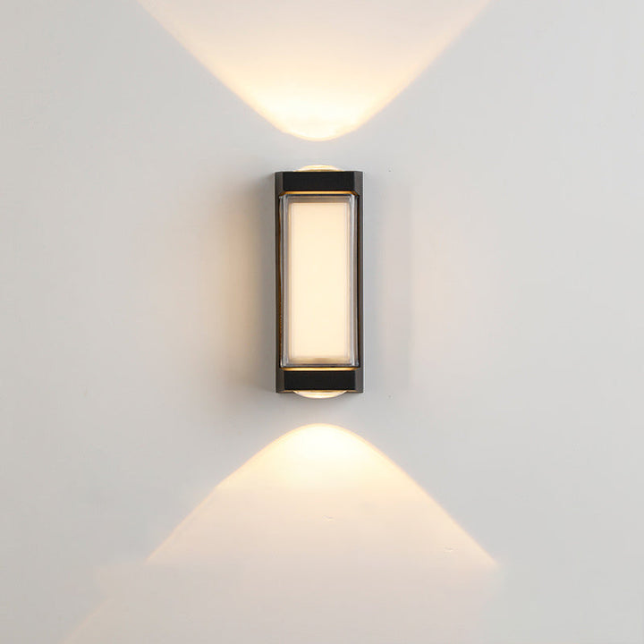 Moderne Enkelhet Rektangulær Rund Diamond PC Aluminium LED Vegglampe For Hage | Luvikno