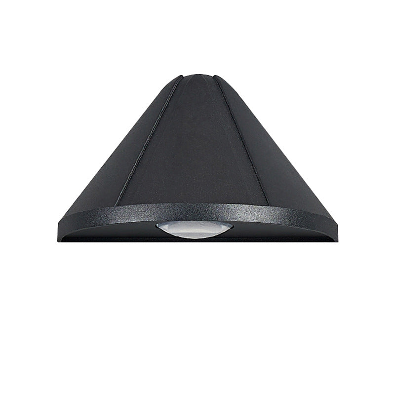 Moderne Minimalistisk Triangel Vanntett Linse Aluminium LED Vegglampe For Utendørs Patio | Luvikno