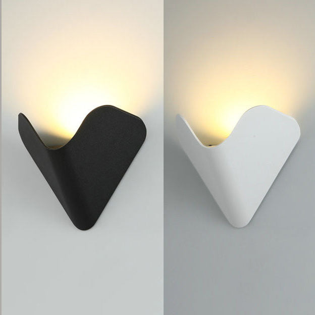 Moderne Minimalistisk Trekant Fuglerede Halv Sirkel Vanntett Aluminium LED Vegglampe For Utendørs Patio | Luvikno
