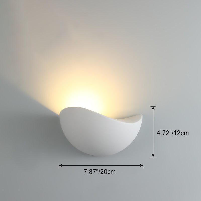 Moderne Minimalistisk Trekant Fuglerede Halv Sirkel Vanntett Aluminium LED Vegglampe For Utendørs Patio | Luvikno
