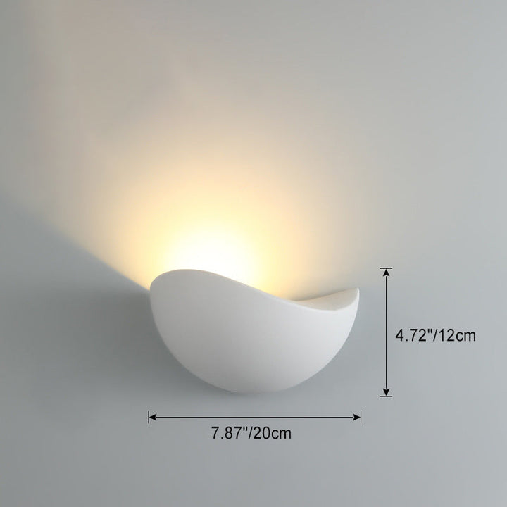 Moderne Minimalistisk Trekant Fuglerede Halv Sirkel Vanntett Aluminium LED Vegglampe For Utendørs Patio | Luvikno