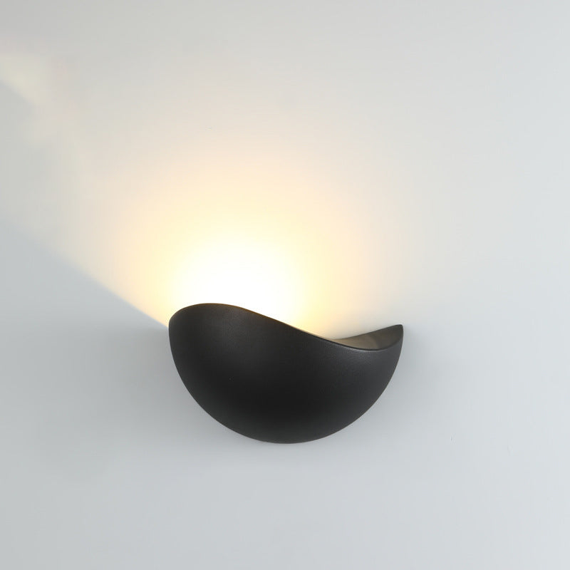 Moderne Minimalistisk Trekant Fuglerede Halv Sirkel Vanntett Aluminium LED Vegglampe For Utendørs Patio | Luvikno