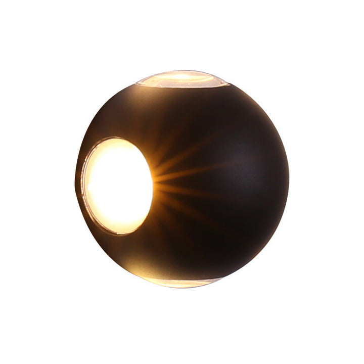 Moderne Minimalistisk Rund Kvadratisk Orb Linse Aluminium LED Vegglampe For Hage | Luvikno