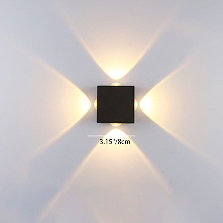 Moderne Minimalistisk Rund Kvadratisk Orb Linse Aluminium LED Vegglampe For Hage | Luvikno