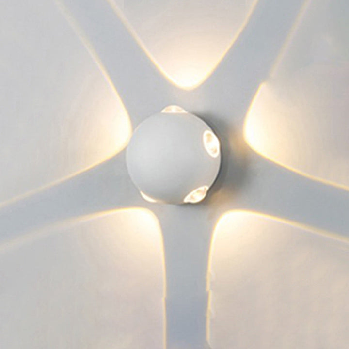 Moderne Minimalistisk Rund Kvadratisk Orb Linse Aluminium LED Vegglampe For Hage | Luvikno