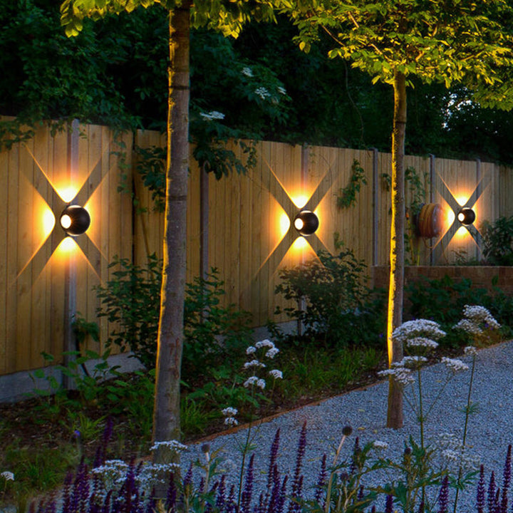 Moderne Minimalistisk Rund Kvadratisk Orb Linse Aluminium LED Vegglampe For Hage | Luvikno