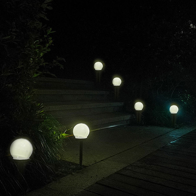 Moderne minimalistisk solcelledrevet vanntett ABS ball LED landskapsbelysning utendørs lys for hage | Luvikno