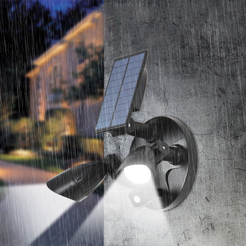Moderne Enkelhet Sol Vannavstøtende ABS PC Overvåkningskamera Rotérbart Bevegelsessensor LED Vegglampe For Utendørs Patio | Luvikno